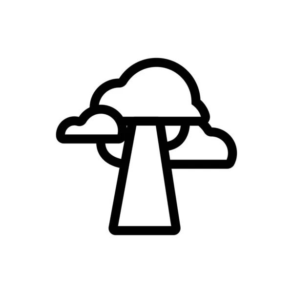 Icon-Vektor für Dschungelbaum. Isolierte Kontursymboldarstellung — Stockvektor