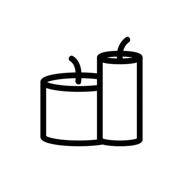 Honung vax ljus ikon vektor. Isolerad kontur symbol illustration — Stock vektor