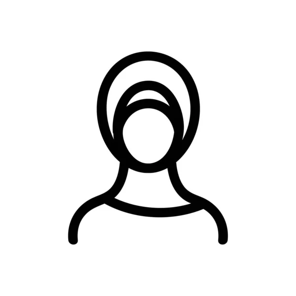 Wektor ikony Hidżabki. Ilustracja izolowanego symbolu konturu — Wektor stockowy