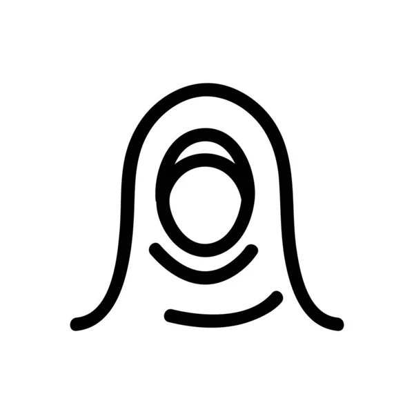 Hijab femme icône vecteur. Illustration de symbole de contour isolé — Image vectorielle