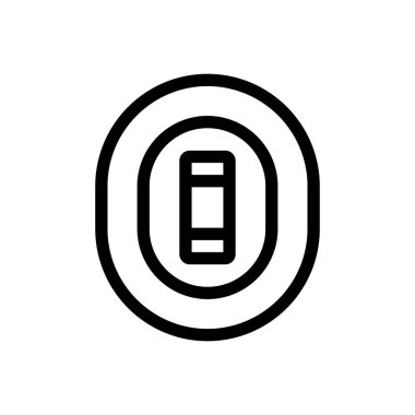 Kriket alanı ikon vektörü. İzole edilmiş kontür sembolü gösterimi