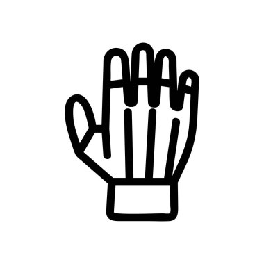 Cricket glove icon vector. Isolated contour symbol illustration clipart