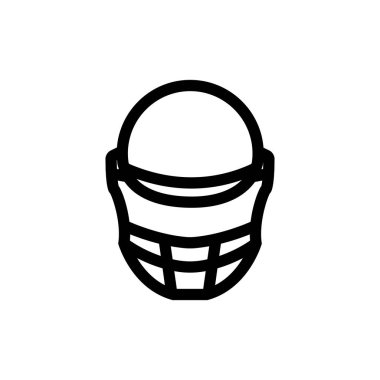 Kriket başlığı ikon vektörü. İzole edilmiş kontür sembolü gösterimi