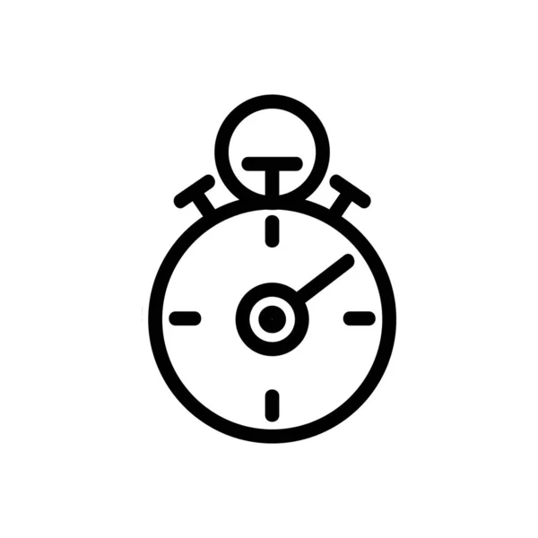 Stopwatch vector icono. Ilustración del símbolo de contorno aislado — Vector de stock