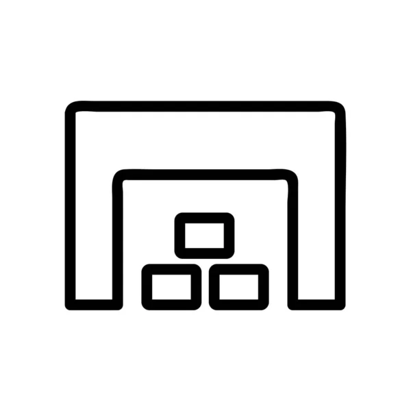 Mensajería vector icono de almacén. Ilustración del símbolo de contorno aislado — Vector de stock