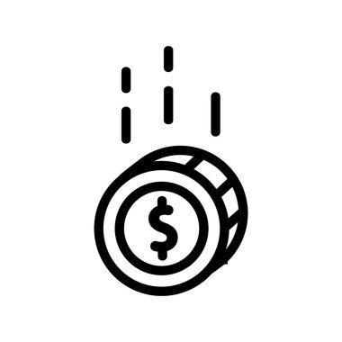 Bonus simge vektörü. İzole edilmiş kontür sembolü gösterimi