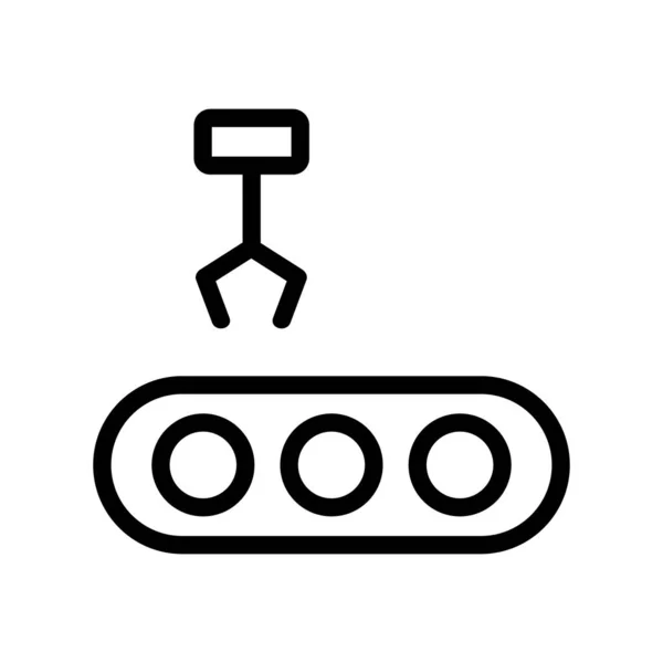 Vecteur d'icône d'automatisation. Illustration de symbole de contour isolé — Image vectorielle