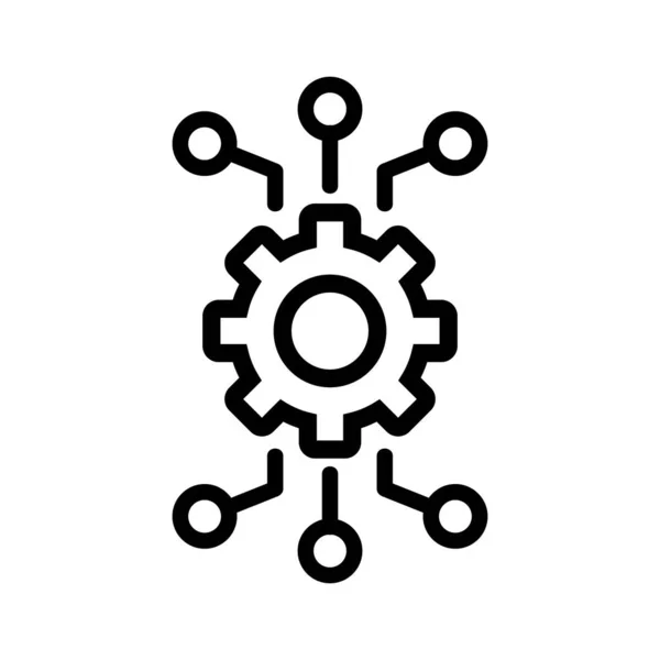 Vektor ikony automatizace. Izolovaný obrysový symbol ilustrace — Stockový vektor