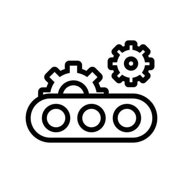 Wektor ikony automatyzacji. Ilustracja izolowanego symbolu konturu — Wektor stockowy