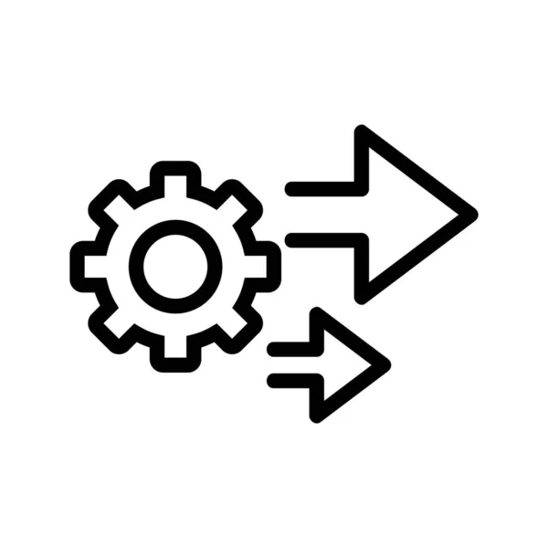 Vecteur d'icône d'automatisation. Illustration de symbole de contour isolé — Image vectorielle