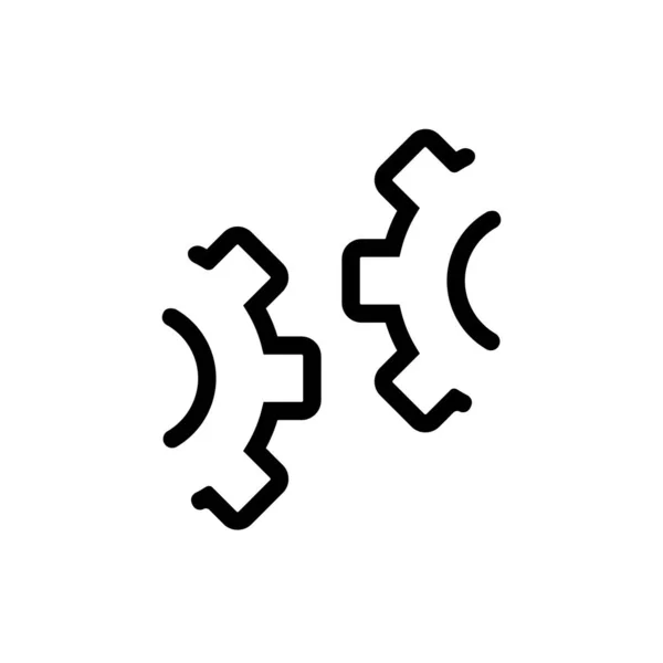 Automatizálási ikon vektor. Elszigetelt körvonalszimbólum illusztráció — Stock Vector