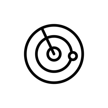 Ordu radar ikon vektörü. İzole edilmiş kontür sembolü gösterimi