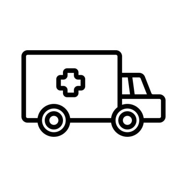 Ordu Doktoru Makine Simgesi Vektörü. İzole edilmiş kontür sembolü gösterimi