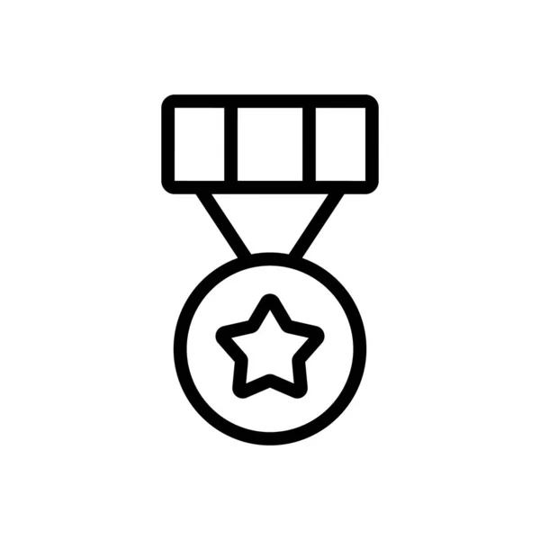 Army Medal Icon Vector. Isolierte Kontursymboldarstellung — Stockvektor