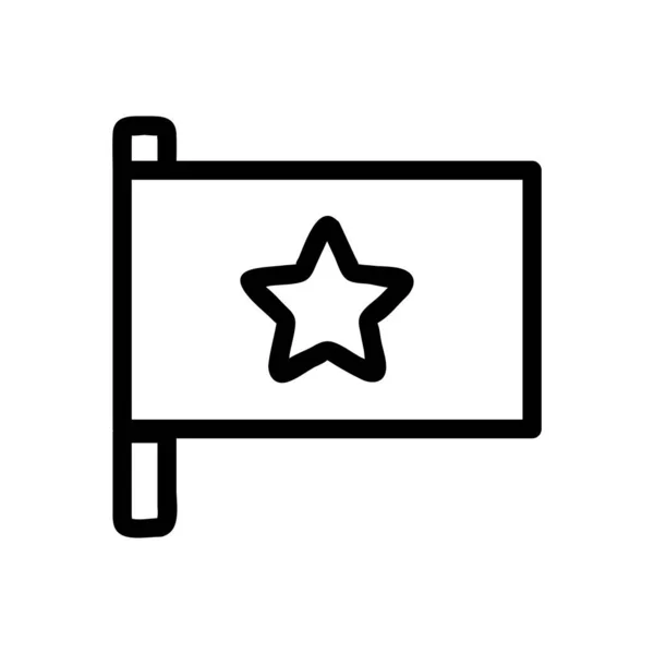 Vecteur d'icône drapeau du Vietnam. Illustration de symbole de contour isolé — Image vectorielle