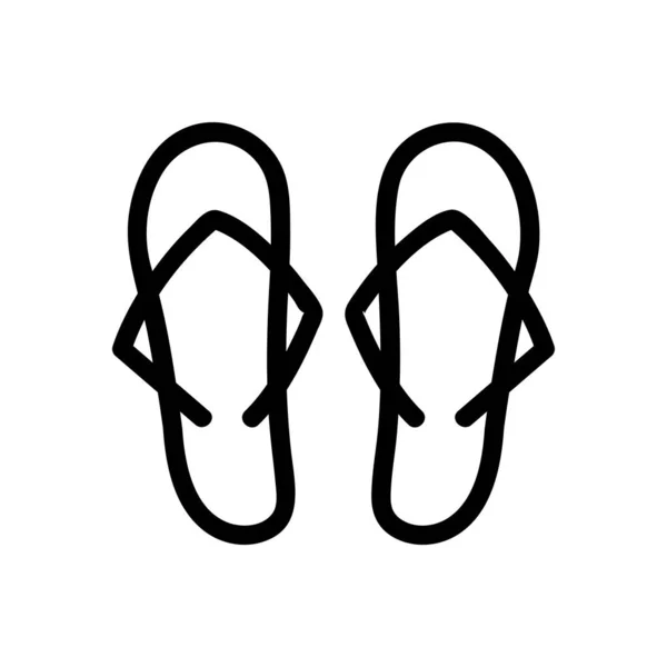 Flip-flops icon vector. Isolated contour symbol illustration — Stock Vector