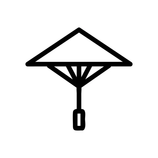 Esernyő ikon vektor. Elszigetelt körvonalszimbólum illusztráció — Stock Vector