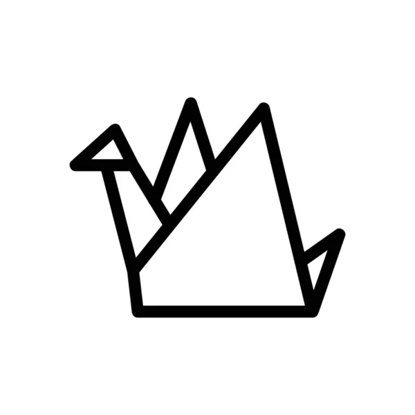 Grue vecteur icône de papier. Illustration de symbole de contour isolé — Image vectorielle