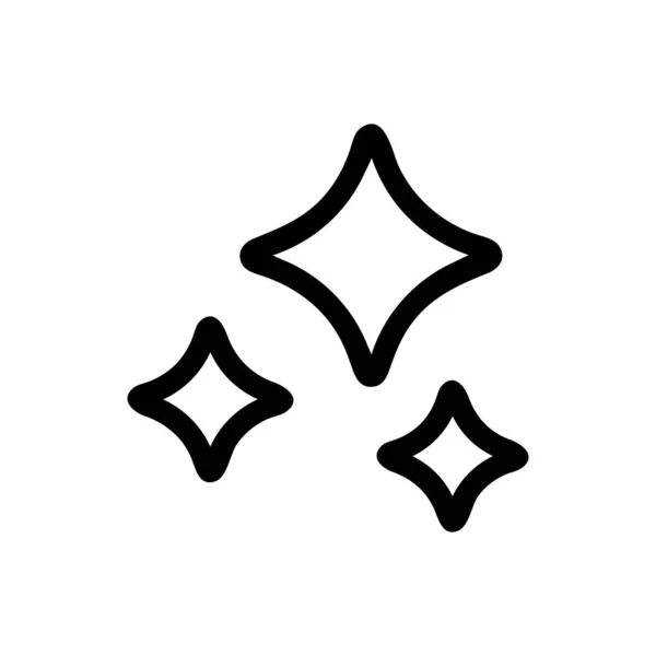 Gwiazda świecąca ikoną wektora. Ilustracja izolowanego symbolu konturu — Wektor stockowy