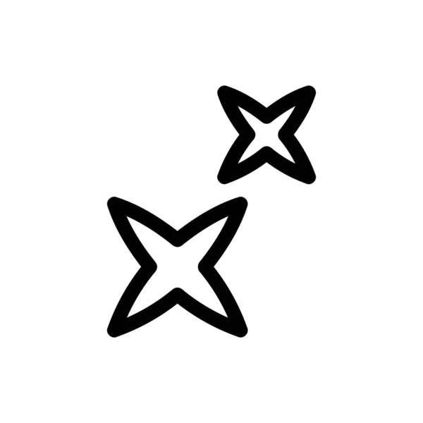Csillagos csillámló ikon vektor. Elszigetelt körvonalszimbólum illusztráció — Stock Vector