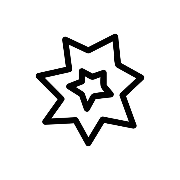 Estrella brillante icono de brillo vector. Ilustración del símbolo de contorno aislado — Vector de stock
