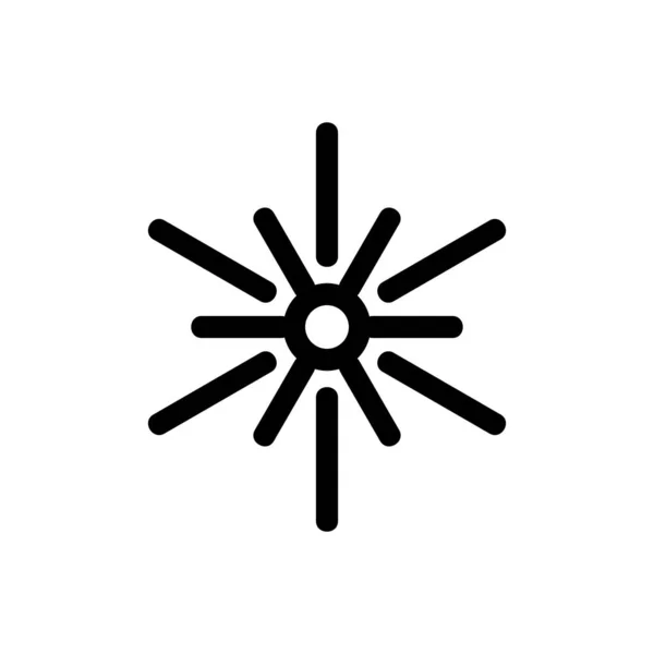 Stern leuchtenden Glitzersymbol Vektor. Isolierte Kontursymboldarstellung — Stockvektor
