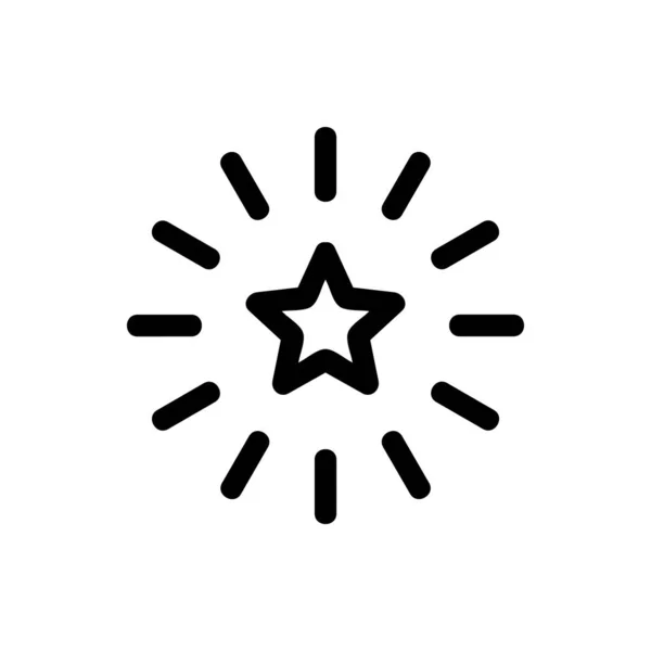 Star shining glitter icon vector. Isolated contour symbol illustration — 스톡 벡터