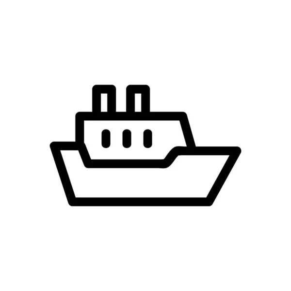 Vektor ikony lodi. Izolovaný obrysový symbol ilustrace — Stockový vektor