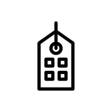 Barkod bir ikon vektörü. İzole edilmiş kontür sembolü gösterimi