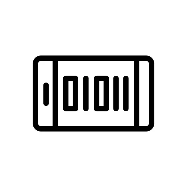 El código de barras es un vector de iconos. Ilustración del símbolo de contorno aislado — Archivo Imágenes Vectoriales