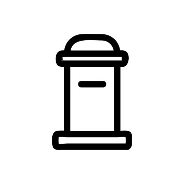 Posta simgesi vektörü. İzole edilmiş kontür sembolü gösterimi