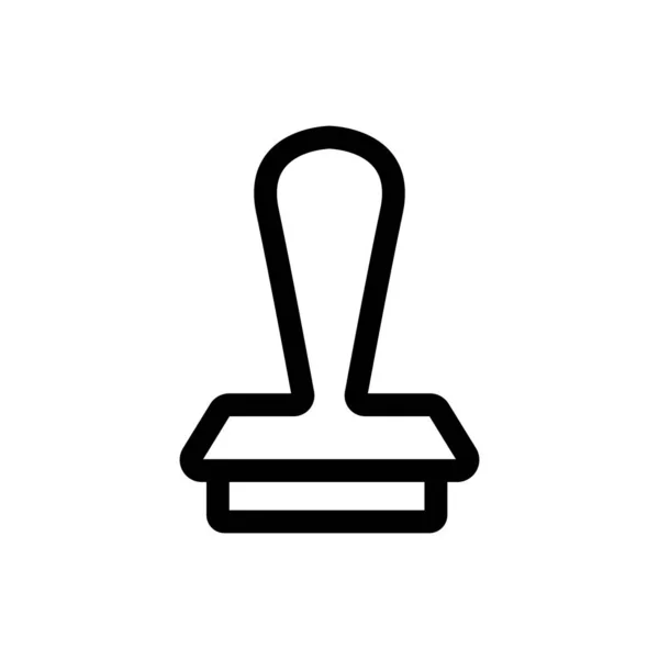 Vektor ikony razítka. Izolovaný obrysový symbol ilustrace — Stockový vektor