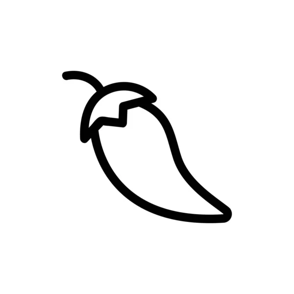 Chili peper icoon vector. Geïsoleerde contoursymbool illustratie — Stockvector