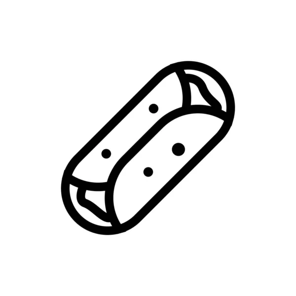 Taco icon vector. Isolated contour symbol illustration — Stock Vector