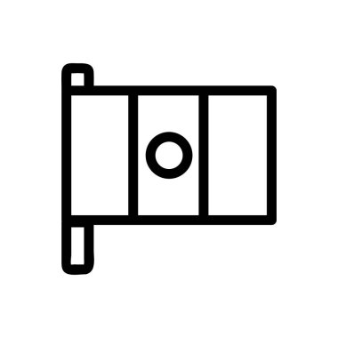 Bayrak Meksika ikon vektörü. İzole edilmiş kontür sembolü gösterimi