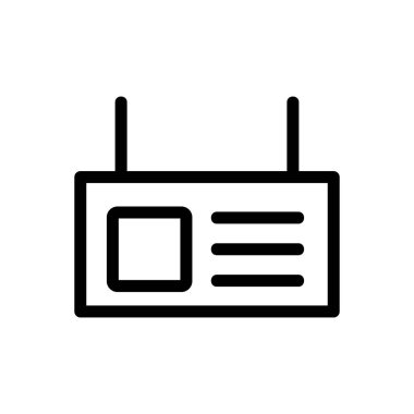 Simge vektörünü imzala. İzole edilmiş kontür sembolü gösterimi