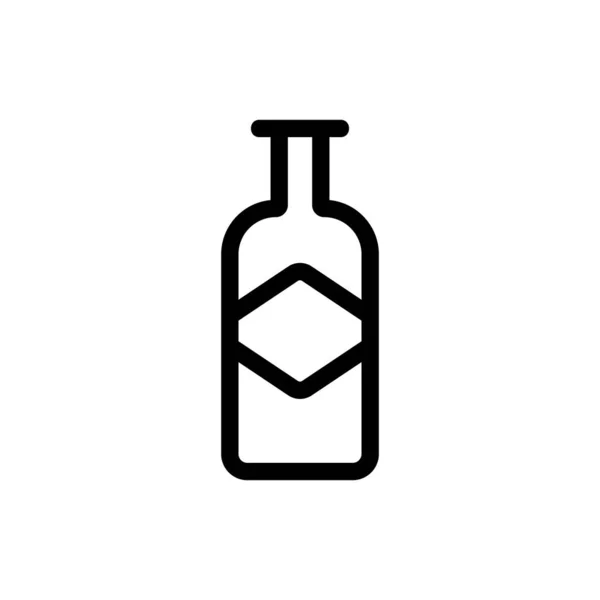 Whisky icon vector. Isolated contour symbol illustration — Stock Vector