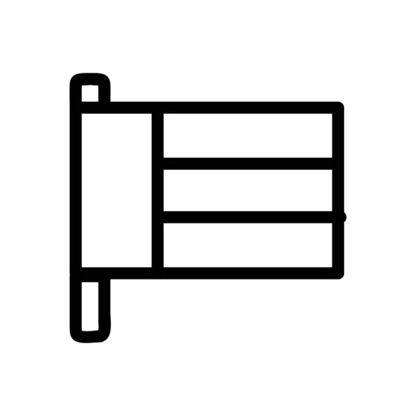 Flaga Dubaju wektor ikony. Ilustracja izolowanego symbolu konturu — Wektor stockowy