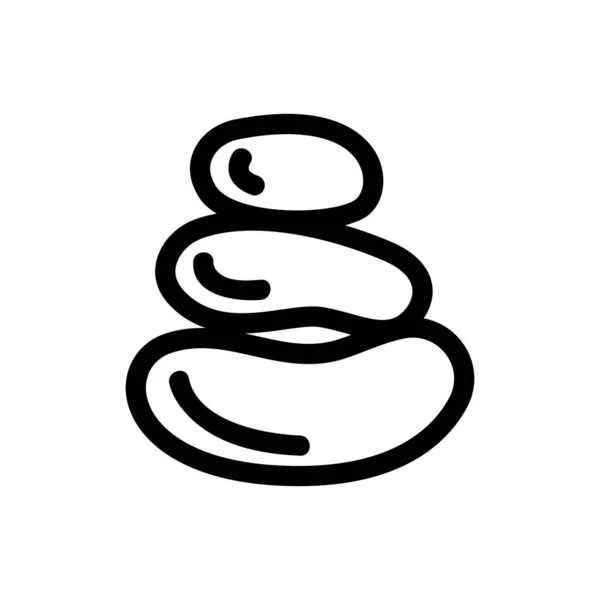 Vektor ikony masáže kamene. Izolovaný obrysový symbol ilustrace — Stockový vektor
