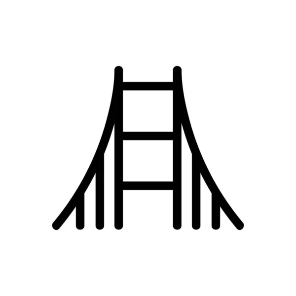Διάνυσμα εικονιδίου γέφυρας. Μεμονωμένη απεικόνιση συμβόλων περιγράμματος — Διανυσματικό Αρχείο