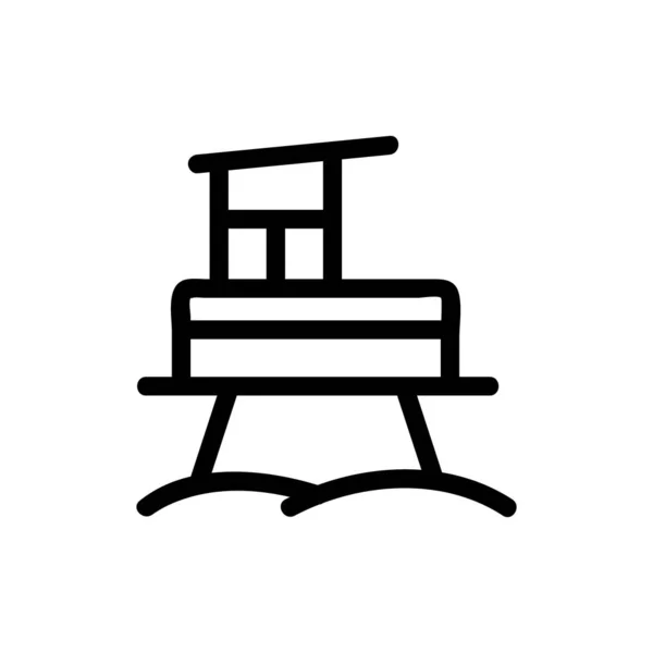 Olja plattform ikon vektor. Isolerad kontur symbol illustration — Stock vektor