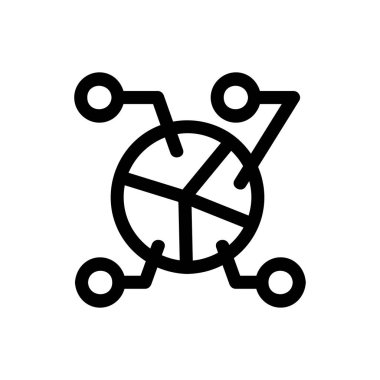 grafik simgesi vektörü. İzole edilmiş kontür sembolü gösterimi