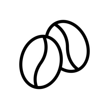 Kahve ikonu vektörü. İzole edilmiş kontür sembolü gösterimi