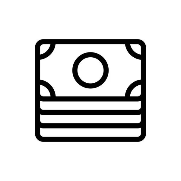 Vetor ícone dólar. Isolado contorno símbolo ilustração — Vetor de Stock