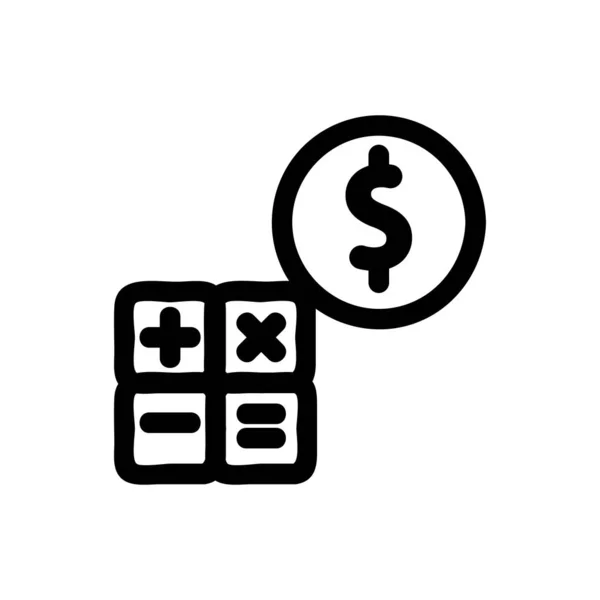 Vettore icona dollaro. Illustrazione del simbolo del contorno isolato — Vettoriale Stock