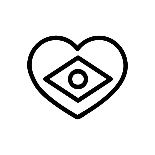 Brésil amour icône vecteur. Illustration de symbole de contour isolé — Image vectorielle
