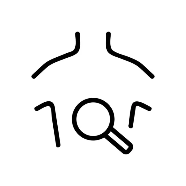 Vettore icona di studio dello stomaco. Illustrazione del simbolo del contorno isolato — Vettoriale Stock