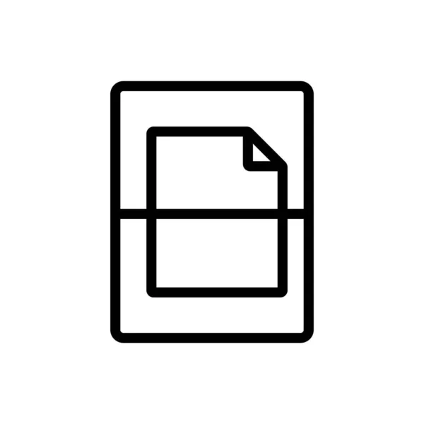 Scanner vecteur d'icône de document. Illustration de symbole de contour isolé — Image vectorielle