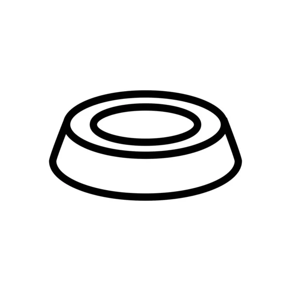 Vettore icona ciotola per animali. Illustrazione del simbolo del contorno isolato — Vettoriale Stock
