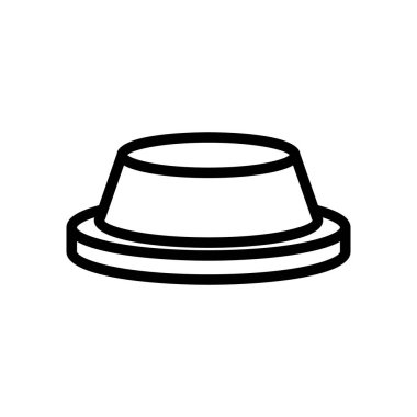 Evcil hayvan kasesi ikon vektörü. İzole edilmiş kontür sembolü gösterimi